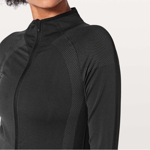 Lululemon Ready To Run‎ Jacket Pinpoint black gray size 2 A280 - Picture 5 of 12